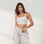 Lounge 365 sekunnin nahkainen toppi kivi vaatteet naiset D46R26856