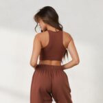 Lounge 365 sekunnin skin racerback toppi suklaa vaatteet naiset D46R26855 - Image 2