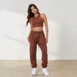 Lounge 365 sekunnin skin racerback toppi suklaa vaatteet naiset D46R26855 - Image 3