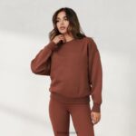 Lounge 365 ylisuuri pyöreä kaulapusero suklaa vaatteet naiset D46R26872