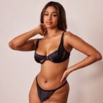 Lounge arvokkaat parvekeliivit ja g-stringsetti musta alusvaatteet naiset D46R26142 - Image 7