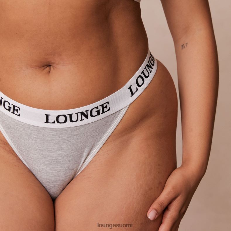 Lounge bambu kolmiorintaliivit & stringit/housut setti harmaa alusvaatteet naiset D46R26202 - Image 3