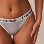 Lounge bambu kolmiorintaliivit & stringit/housut setti harmaa alusvaatteet naiset D46R26202 - Image 9