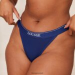 Lounge bambu minikolmio rintaliivit & stringit/housut setti laivasto alusvaatteet naiset D46R26217 - Image 20