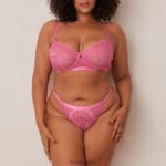 Lounge blossom parveke rintaliivit & stringit kuuma pinkki alusvaatteet naiset D46R2611 - Image 3