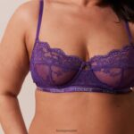 Lounge blossom parveke rintaliivit & stringit violetti alusvaatteet naiset D46R2612 - Image 13