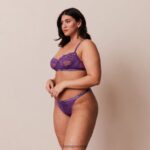 Lounge blossom parveke rintaliivit & stringit violetti alusvaatteet naiset D46R2612 - Image 3