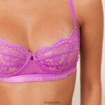 Lounge blossom parveke rintaliivit & stringit violetti alusvaatteet naiset D46R2666 - Image 4