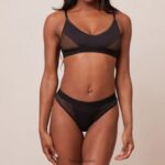 Lounge contour mesh-rintaliivit & stringit/housutsetti musta alusvaatteet naiset D46R26205 - Image 11