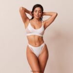 Lounge contour mesh-rintaliivit & stringit/housutsetti valkoinen alusvaatteet naiset D46R26216