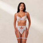 Lounge ella intiimi setti valkoinen alusvaatteet naiset D46R26356