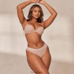 Lounge erittäin mukavat resorit t-paitarintaliivit & stringit taupe alusvaatteet naiset D46R2677