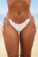 Lounge hawaii-kuvioidut bikinihousut kerma uimapuvut naiset D46R26993