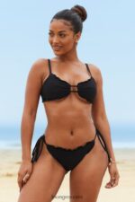 Lounge hawaii-kuvioidut bikinihousut musta uimapuvut naiset D46R26999 - Image 4