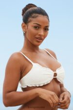 Lounge hawaii-kuvioinen bikinipaita kerma uimapuvut naiset D46R26992 - Image 3