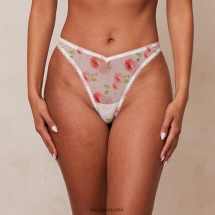 Lounge kukkainen mesh-remmi valkoinen alusvaatteet naiset D46R26319