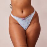Lounge kukkakuvioitu kolmioremmi sininen alusvaatteet naiset D46R26471
