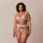 Lounge liana intiimi setti vaaleanpunainen alusvaatteet naiset D46R26324
