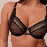 Lounge liberty parveke rintaliivit & stringit/housutsetti musta alusvaatteet naiset D46R2624 - Image 18