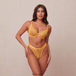 Lounge liberty parveke rintaliivit & stringit/housutsetti sinappi alusvaatteet naiset D46R2646