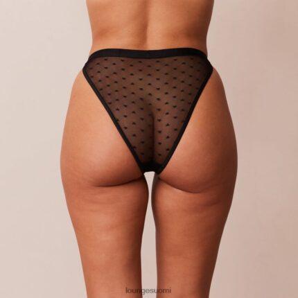 Lounge love heart mesh kolmiohousut musta alusvaatteet naiset D46R26311