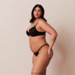Lounge muotoiltu push-up t-paitarintaliivit ja g-string/housut musta alusvaatteet naiset D46R26115 - Image 3