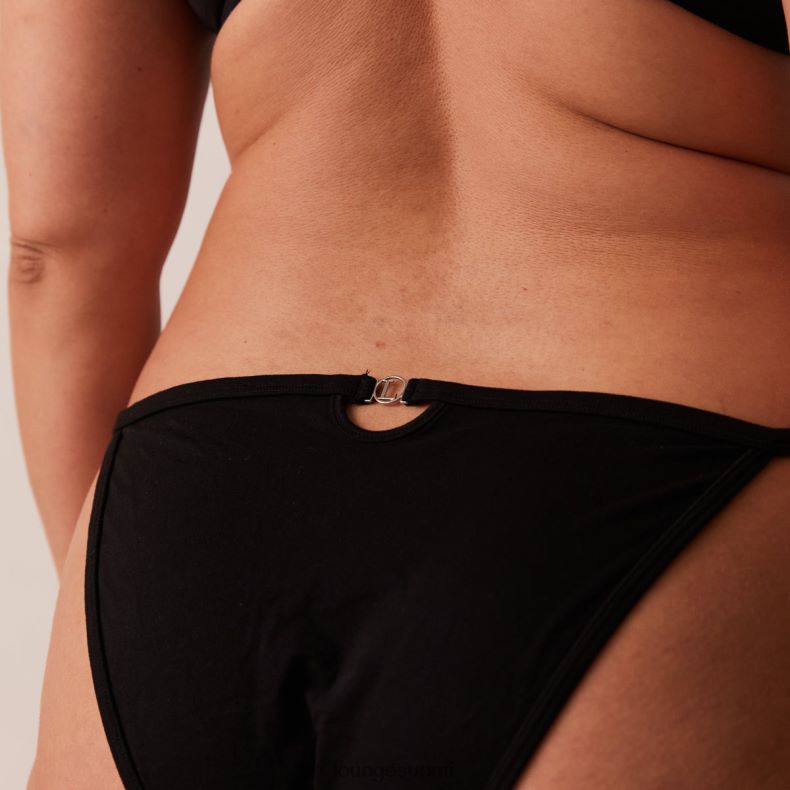 Lounge muotoiltu push-up t-paitarintaliivit ja g-string/housut musta alusvaatteet naiset D46R26115 - Image 4