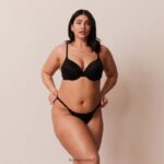 Lounge muotoiltu push-up t-paitarintaliivit ja g-string/housut musta alusvaatteet naiset D46R26115 - Image 9