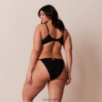 Lounge muotoiltu push-up t-paitarintaliivit ja g-string/housut musta alusvaatteet naiset D46R26115 - Image 10