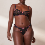 Lounge neon parvekeliivit & g-string setti musta alusvaatteet naiset D46R2662 - Image 6