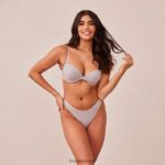 Lounge niin pehmeä resori t-paitarintaliivit & stringit harmaa alusvaatteet naiset D46R2642