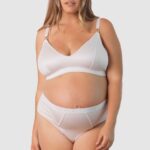 Lounge nurture imetysrintaliivit & stringit/housutsetti kerma alusvaatteet naiset D46R26234