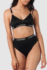 Lounge nurture imetysrintaliivit & stringit/housutsetti musta alusvaatteet naiset D46R26225 - Image 11