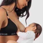 Lounge nurture imetysrintaliivit & stringit/housutsetti musta alusvaatteet naiset D46R26225
