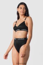 Lounge nurture imetysrintaliivit & stringit/housutsetti musta alusvaatteet naiset D46R26225 - Image 19