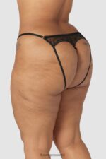 Lounge ohuet, avoimet selkähousut musta alusvaatteet naiset D46R26252 - Image 5