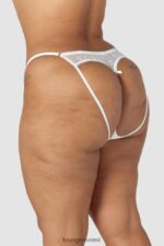 Lounge ohuet, avoimet selkähousut valkoinen alusvaatteet naiset D46R26255 - Image 5