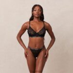 Lounge parvekeliivit & stringit musta alusvaatteet naiset D46R261