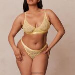 Lounge parvekeliivit & stringit sitruuna alusvaatteet naiset D46R2672