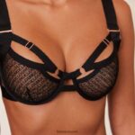 Lounge Phoenix intiimi setti musta alusvaatteet naiset D46R26688 - Image 6