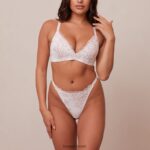 Lounge pitsiset taikarintaliivit & stringit valkoinen alusvaatteet naiset D46R26208
