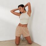 Lounge ribbed racer back top x jess hunt luuta vaatteet naiset D46R26796 - Image 7