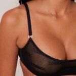 Lounge rohkeat mesh-rintaliivit & stringit/housutsetti musta alusvaatteet naiset D46R2636 - Image 12