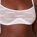 Lounge rohkeat mesh-rintaliivit & stringit/housutsetti valkoinen alusvaatteet naiset D46R2641 - Image 12