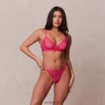 Lounge Royal parveke rintaliivit & stringit kuuma pinkki alusvaatteet naiset D46R2656