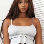 Lounge röyhelö pyjama-cami-toppi pakkasta vaatteet naiset D46R26920