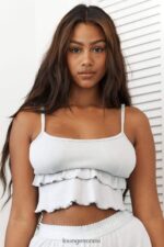 Lounge röyhelö pyjama-cami-toppi pakkasta vaatteet naiset D46R26920
