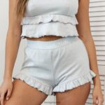 Lounge röyhelöiset pyjamashortsit pakkasta vaatteet naiset D46R26917 - Image 9