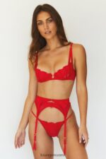 Lounge sierra intiimi setti punainen alusvaatteet naiset D46R26351