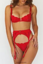Lounge sierra intiimi setti punainen alusvaatteet naiset D46R26351 - Image 3
